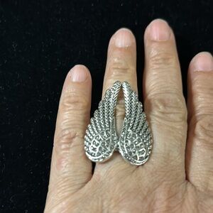 Silver Angel Wing Ring